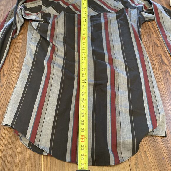 Silver Spur Vintage Men’s Western Button Down Long Sleeve Shirt LT Striped - Picture 11 of 11
